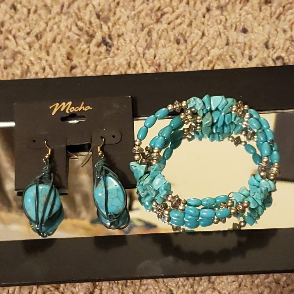 Turquoise Bracelet & Earrings